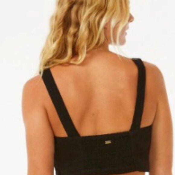 Rip Curl Black Premium Surf Crop Top SZ S - NWT - Picture 2 of 12